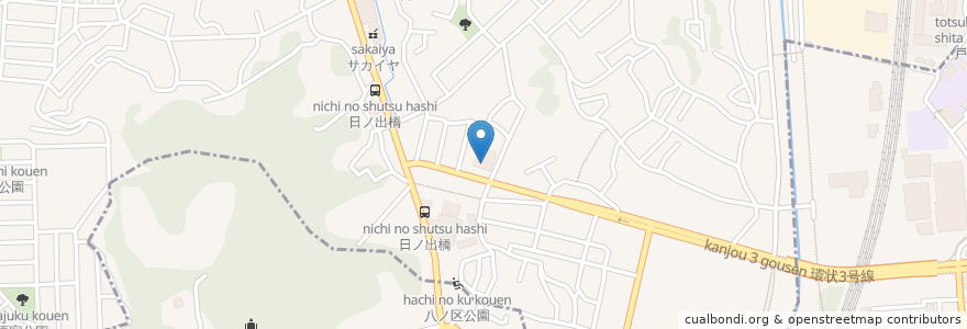 Mapa de ubicacion de 横浜市戸塚福祉授産所 en Japan, Präfektur Kanagawa, Yokohama, 戸塚区, 栄区.