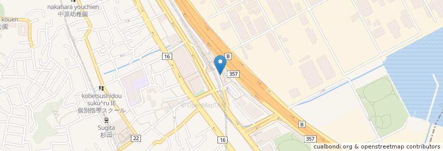 Mapa de ubicacion de 横浜市新杉田地域ケアプラザ en 일본, 가나가와현, 요코하마시, 磯子区.