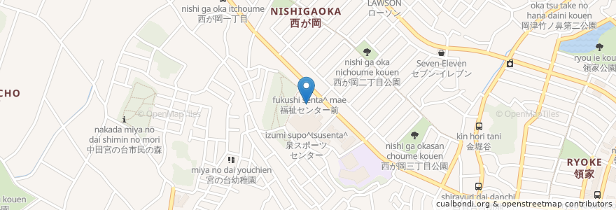 Mapa de ubicacion de 横浜市泉寿荘 en 日本, 神奈川県, 横浜市, 泉区.