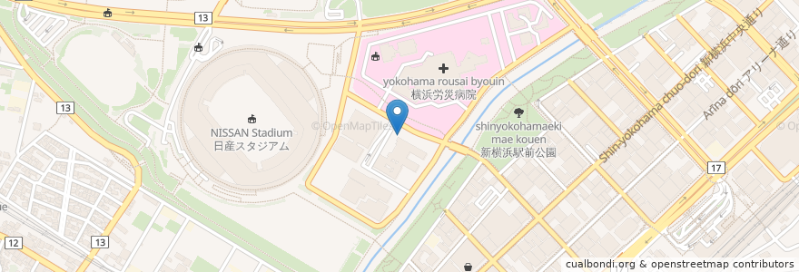 Mapa de ubicacion de 横浜市総合リハビリテーションセンター難聴幼児通園施設 en Japan, Kanagawa Prefecture, Yokohama, Kohoku Ward.