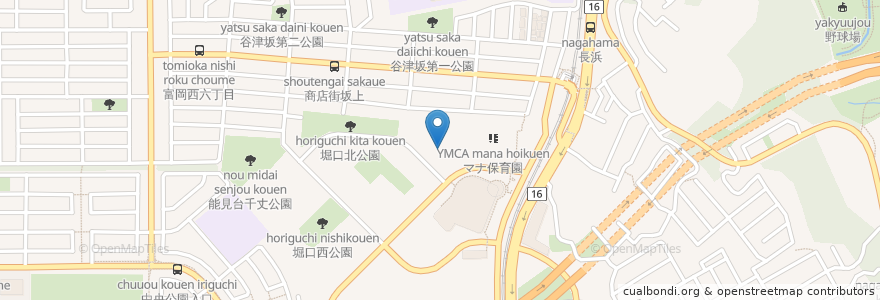 Mapa de ubicacion de 横浜市能見台地域ケアプラザ en Japan, Kanagawa Prefecture, Yokohama, Kanazawa Ward.