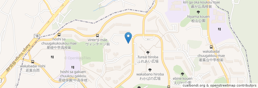 Mapa de ubicacion de 横浜市若葉台地域ケアプラザ en Japón, Prefectura De Kanagawa, Yokohama.