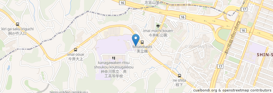 Mapa de ubicacion de 横浜市西部地域療育センター知的障害児通園施設 en Japan, 神奈川県, Yokohama, 保土ヶ谷区.