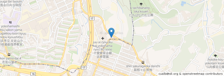 Mapa de ubicacion de 横浜療育園 en Giappone, Prefettura Di Kanagawa, 横浜市, 保土ヶ谷区.