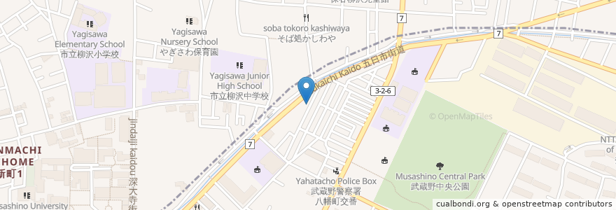 Mapa de ubicacion de 武蔵野市障害者福祉センター en 日本, 東京都, 西東京市.