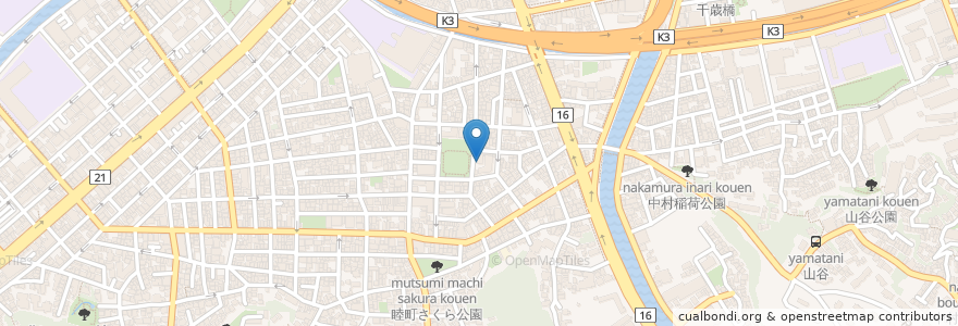 Mapa de ubicacion de 民衆館 en 일본, 가나가와현, 요코하마시, 南区.