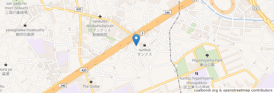 Mapa de ubicacion de 池尻地区会館 en Japon, Tokyo, 目黒区, 世田谷区.