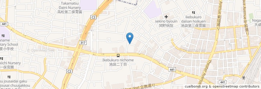 Mapa de ubicacion de 池袋ことぶきの家 en Japan, Tokio, 豊島区.