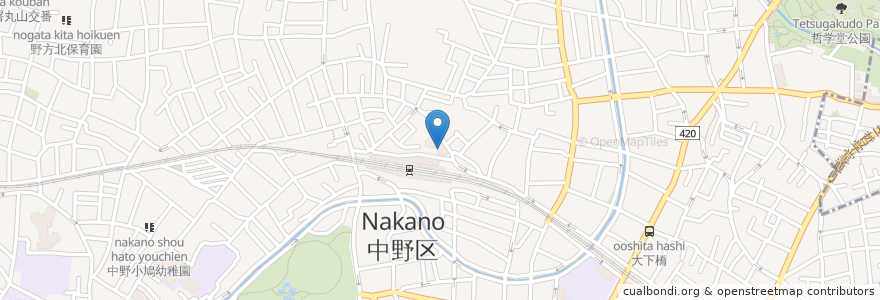 Mapa de ubicacion de 沼袋高齢者会館 en Japão, Tóquio, 中野区.