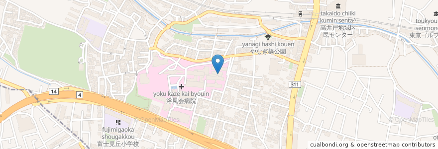 Mapa de ubicacion de 浴風会松風園 en 日本, 東京都, 杉並区.