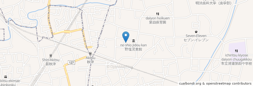 Mapa de ubicacion de 清瀬市立野塩地域市民センター en Japón, Tokio, Kiyose.