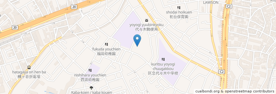 Mapa de ubicacion de 渋谷区総合ケアコミュニティせせらぎ地域型在宅介護支援センター en Japon, Tokyo, 渋谷区.