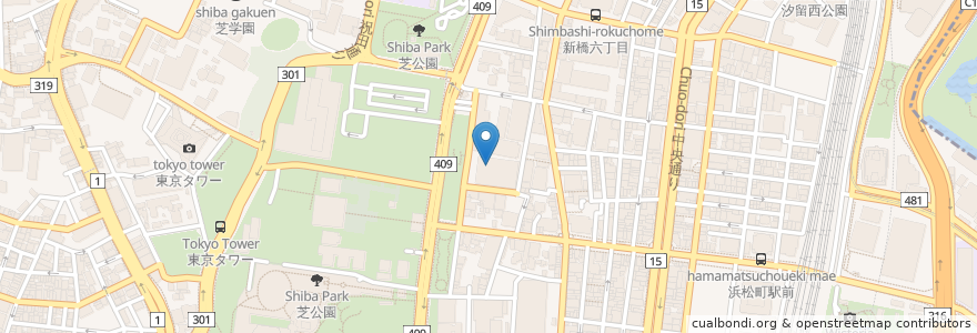 Mapa de ubicacion de 港区基幹型在宅介護支援センター en Japon, Tokyo, 港区.