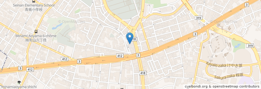 Mapa de ubicacion de 港区立西麻布福祉会館 en Giappone, Tokyo, Minato.