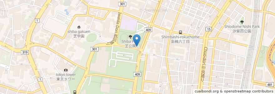 Mapa de ubicacion de 港区立障害保健福祉センターみなとワークアクティ en 日本, 東京都, 港区.