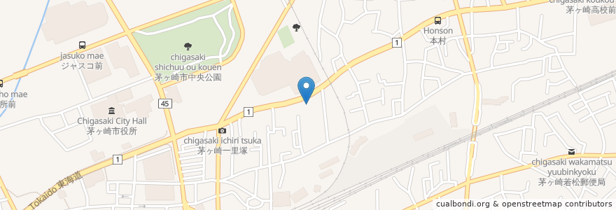 Mapa de ubicacion de 湘南ふれあいの国ナーシングホーム元町 en اليابان, كاناغاوا, 茅ヶ崎市.
