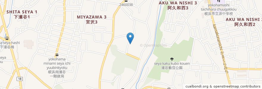 Mapa de ubicacion de 特別養護老人ホームゆうあいの郷 en Japón, Prefectura De Kanagawa, Yokohama, 瀬谷区.