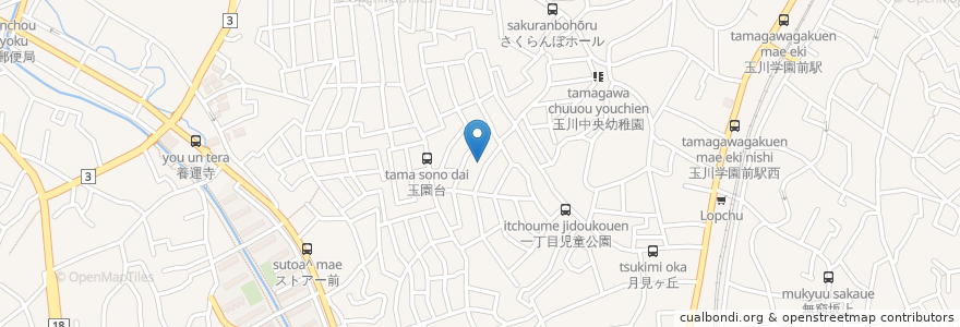 Mapa de ubicacion de 玉園台児童遊園 en ژاپن, 東京都, 町田市.