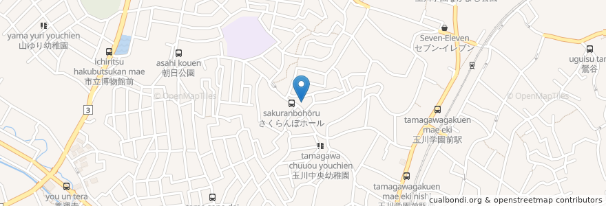 Mapa de ubicacion de 玉川学園在宅介護支援センター en Japão, Tóquio, 町田市.