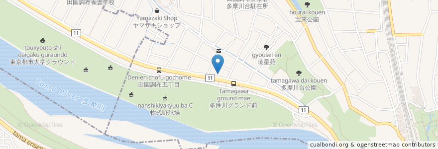 Mapa de ubicacion de 田園調布西老人いこいの家 en Japan, Tokyo, Ota.