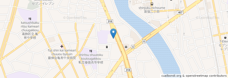 Mapa de ubicacion de 癒しの里 en Jepun, 東京都, 葛飾区.
