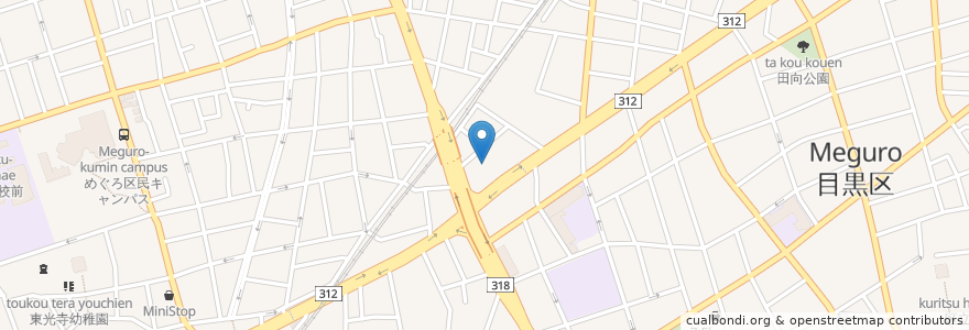 Mapa de ubicacion de 目黒区社会福祉協議会在宅介護支援センター en Jepun, 東京都, 目黒区.
