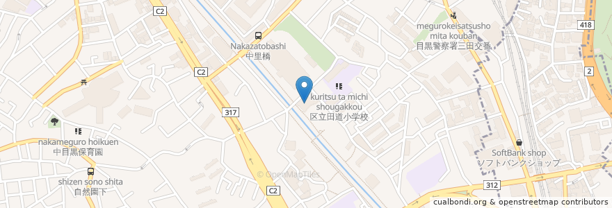 Mapa de ubicacion de 目黒区高齢者センター en Japão, Tóquio, 目黒区.