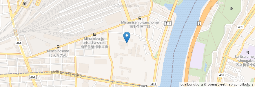 Mapa de ubicacion de 石浜ひろば館 en Japan, 東京都.