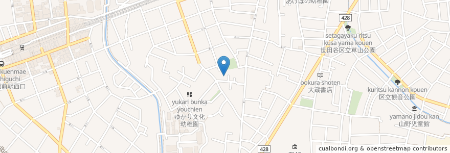 Mapa de ubicacion de 砧地区会館 en اليابان, 東京都, 世田谷区.