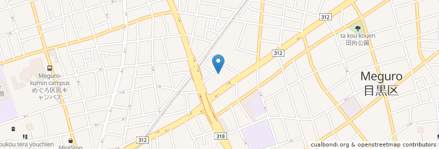 Mapa de ubicacion de 碑文谷福祉工房 en Jepun, 東京都, 目黒区.