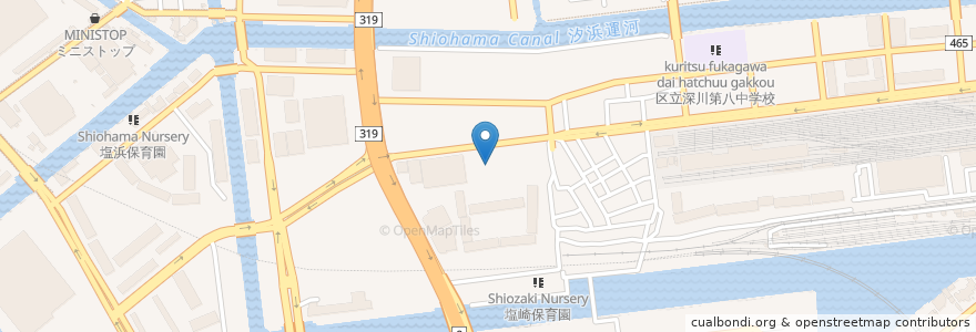 Mapa de ubicacion de 社会福祉法人あそか会　江東区特別養護老人ホーム塩浜ホーム en Japon, Tokyo, 江東区.