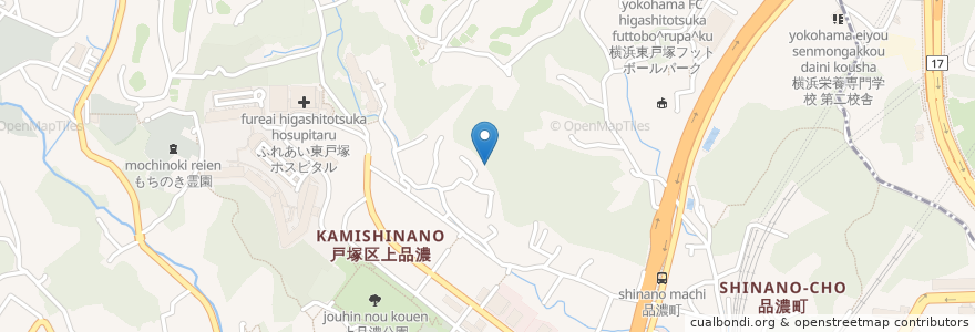 Mapa de ubicacion de 社会福祉法人あゆみの国のなかま　特別養護老人ホームしなの森のさと en Japón, Prefectura De Kanagawa, Yokohama, 戸塚区.