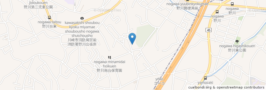 Mapa de ubicacion de 社会福祉法人くぬぎざか福祉会　みかど荘 en Japan, Kanagawa Prefecture, Kawasaki.