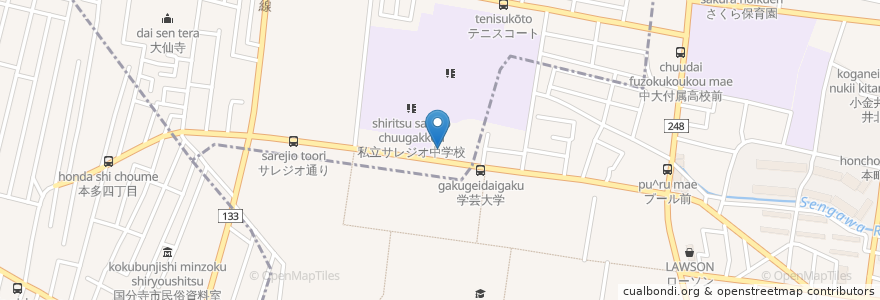 Mapa de ubicacion de 社会福祉法人まりも会　まりも園 en Japón, Tokio, Koganei.