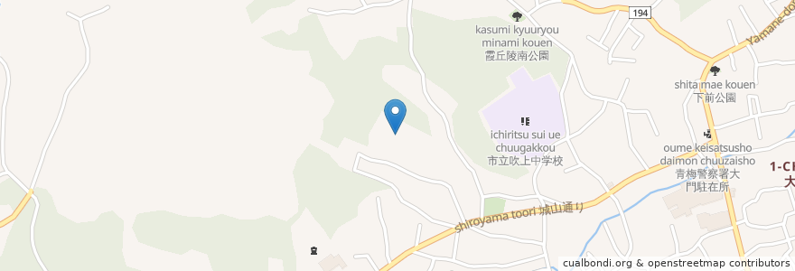 Mapa de ubicacion de 社会福祉法人吹上苑 特別養護老人ホームやすらぎの家 en ژاپن, 東京都, 青梅市.