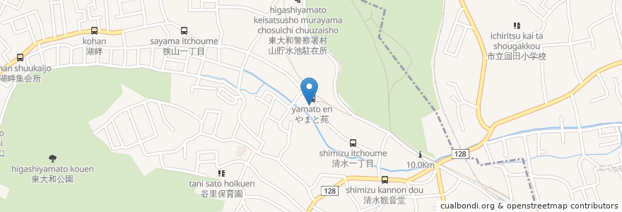 Mapa de ubicacion de 社会福祉法人多摩大和園　やまと苑 en Япония, Токио, Хигасиямато.