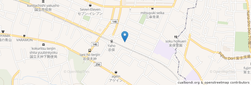 Mapa de ubicacion de 社会福祉法人多摩棕櫚亭協会地域生活支援センターなびい en 日本, 東京都, 国立市.