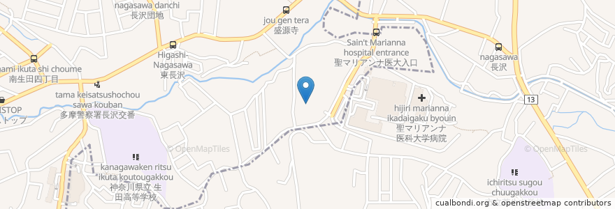 Mapa de ubicacion de 社会福祉法人川崎市社会福祉事業団　長沢壮寿の里 en Japon, Préfecture De Kanagawa, Kawasaki, Tama-Ku.