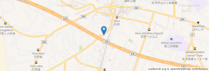 Mapa de ubicacion de 社会福祉法人日野市民たんぽぽの会彩菜亭 en اليابان, 東京都, 日野市.