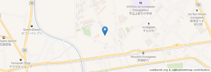 Mapa de ubicacion de 社会福祉法人桜栄会　砂川園 en Japon, Tokyo, 立川市.