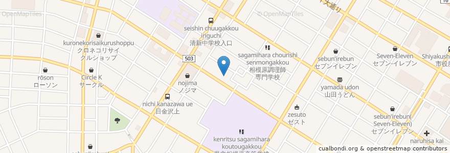 Mapa de ubicacion de 社会福祉法人泰政会　泰政園 en Japonya, 神奈川県, 相模原市, 中央区.
