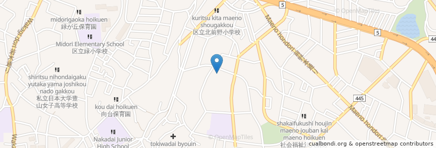 Mapa de ubicacion de 特別養護老人ホーム みどりの苑 en Япония, Токио, Итабаси.