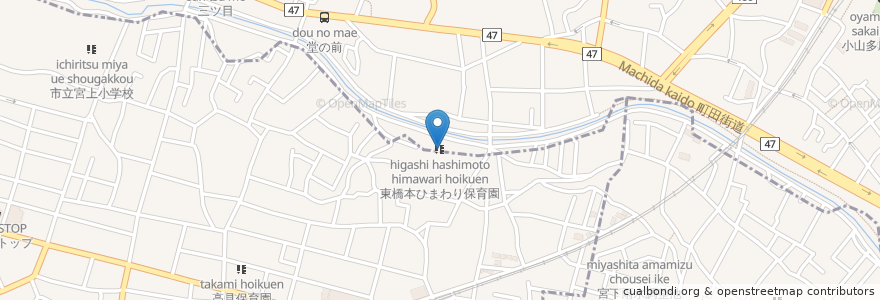 Mapa de ubicacion de 社会福祉法人蓬莱の会　東橋本ひまわりホーム en Япония, Токио, Сагамихара, Матида, Мидори.
