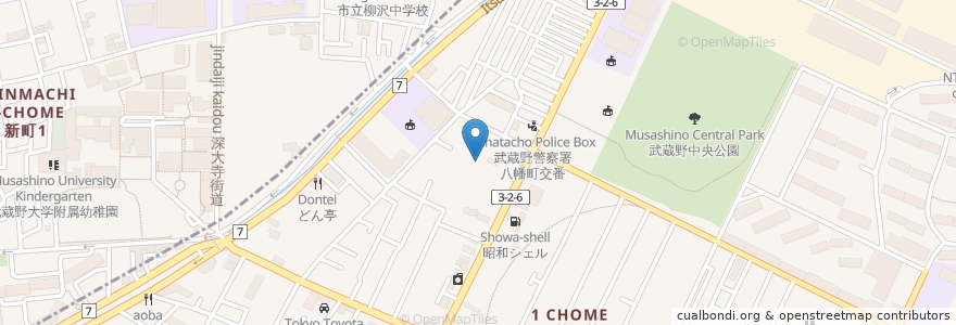 Mapa de ubicacion de 社会福祉法人親の家　特別養護老人ホーム親の家 en Japon, Tokyo, 武蔵野市.