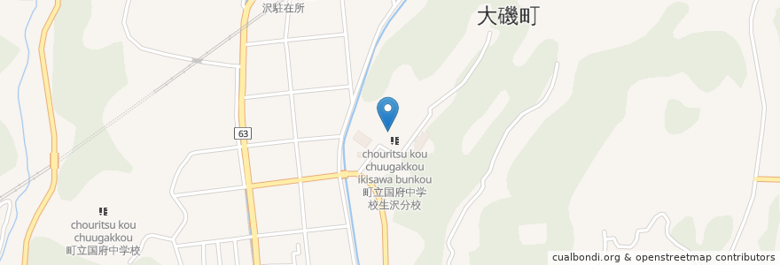 Mapa de ubicacion de 神奈川県立おおいそ学園 en Japón, Prefectura De Kanagawa, 中郡, 大磯町.