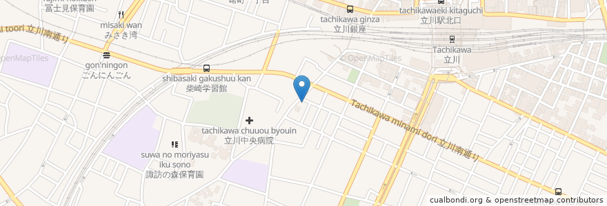 Mapa de ubicacion de 立川市精神障害者地域生活支援センターパティオ en ژاپن, 東京都, 立川市.