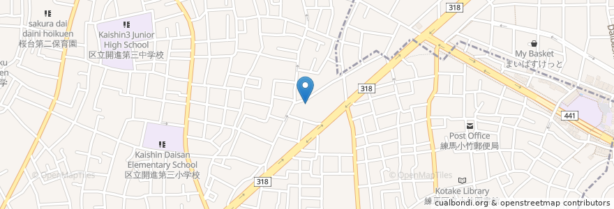 Mapa de ubicacion de 第２育秀苑在宅介護支援センター en Japão, Tóquio, 練馬区.
