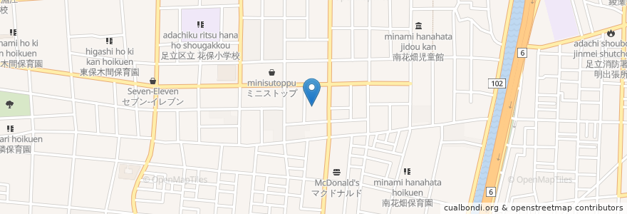 Mapa de ubicacion de 第６シルバータウン en ژاپن, 東京都, 足立区.