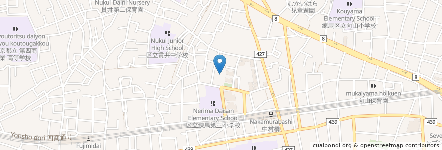 Mapa de ubicacion de 練馬区立心身障害者福祉センター en ژاپن, 東京都, 練馬区.