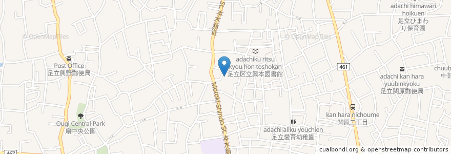 Mapa de ubicacion de 興本住区センター en ژاپن, 東京都, 足立区.
